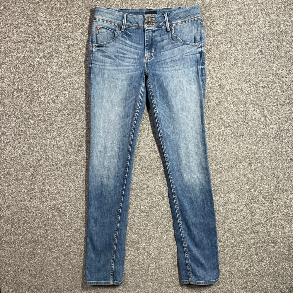 Hudson Jeans Womens 28 Beth Baby Bootcut Medium Wash Flap Pocket‎ Denim Blue
